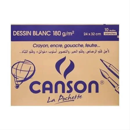 Papier Canson Blanc 180g Lux