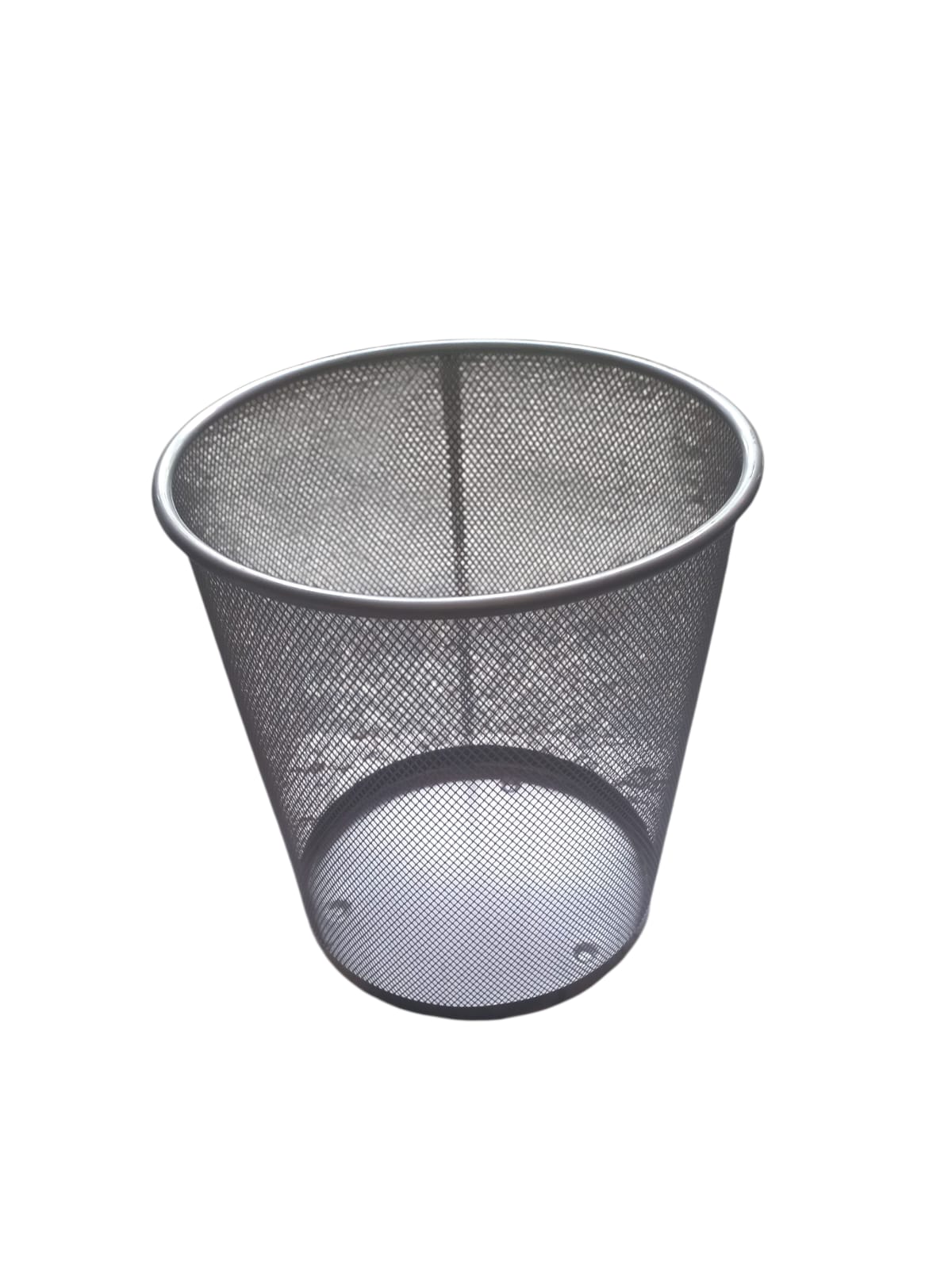 CORBEILLE A PAPIER METALLIQUE ROND MM 28CM