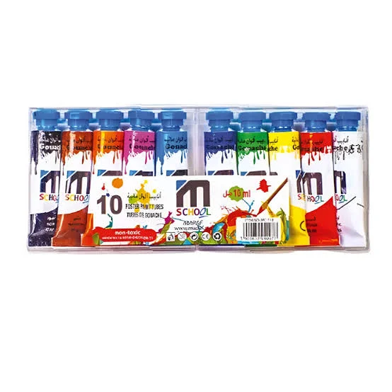 Gouache (10) Boite Plastique M-School10 Ml