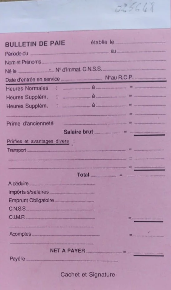 Bulletin De Paie 25x2 Pm