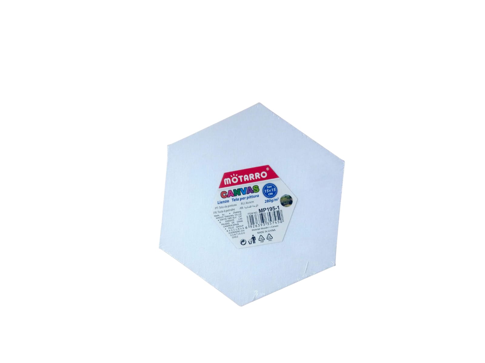 CHASSIS TOILE HEXAGONALE 15X15CM K.SMILING
