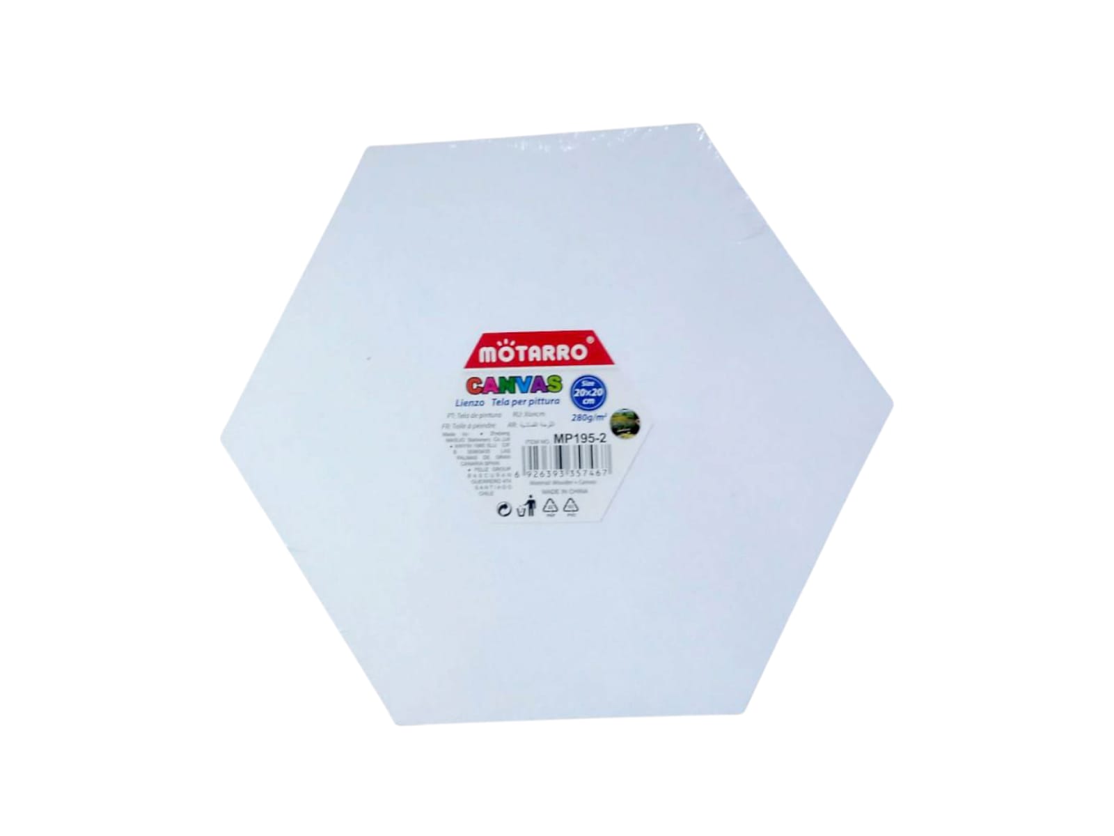 CHASSIS TOILE HEXAGONALE 20X20CM K.SMILING