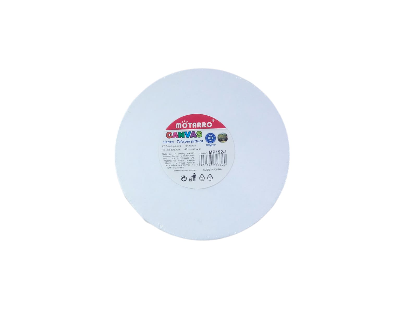 CHASSIS TOILE ROND DE DIAMETRE15CM K.SMILING