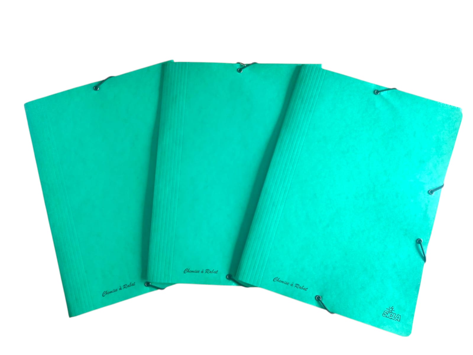 CHEMISE A RABAT CARTONNEE 4/10 VERT AVEC ELASTIQUE SICLA