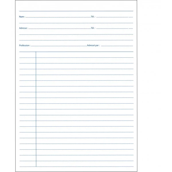 Imprime Dossier Medical Papier Bristol