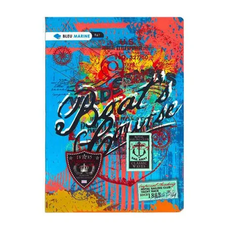 Cahier 192p A4 60g En Polypro Pastel 300mic 10x10b 47758 Bleu Marine