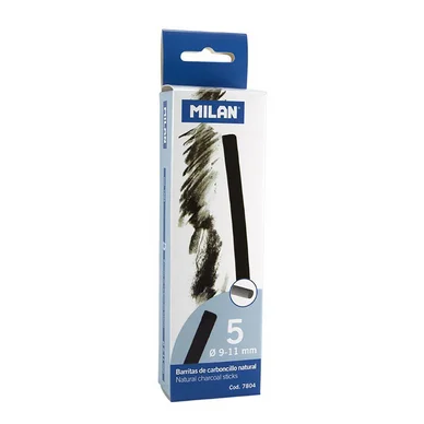 Batonnet De Fusain Naturel Cylindrique 9-11mm Milan Bte De 5