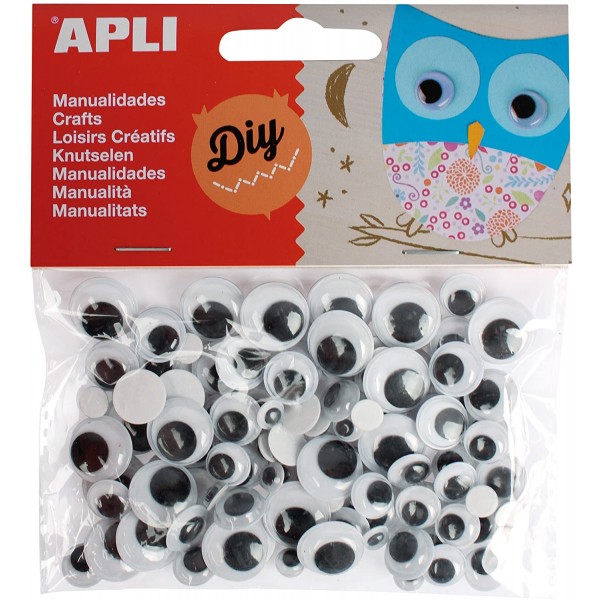 SACHET DE 75 YEUX MOBILE ROD NOIR APLI 13058