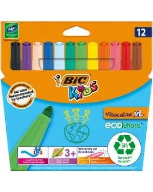 Feutre (12) Bic Visacolor Ass Xl