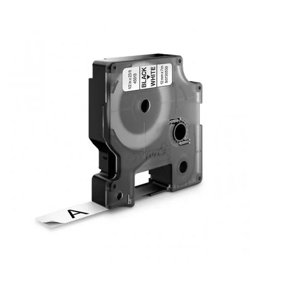 Ruban Dymo 12mmx7m Black/White