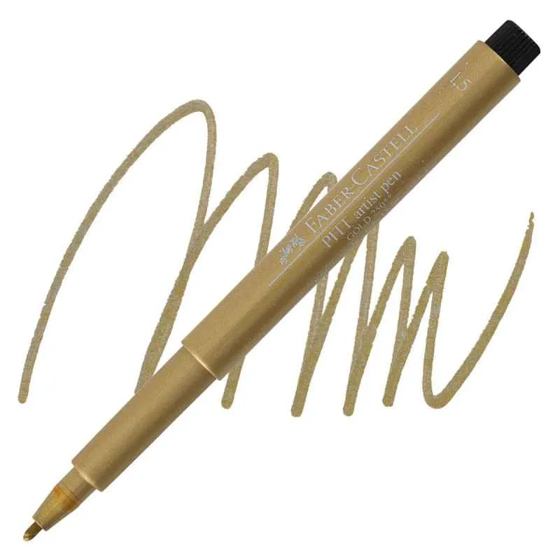 Feutre Pitt Artist Pen Ref 673507 Faber Castell N° 250 Doree