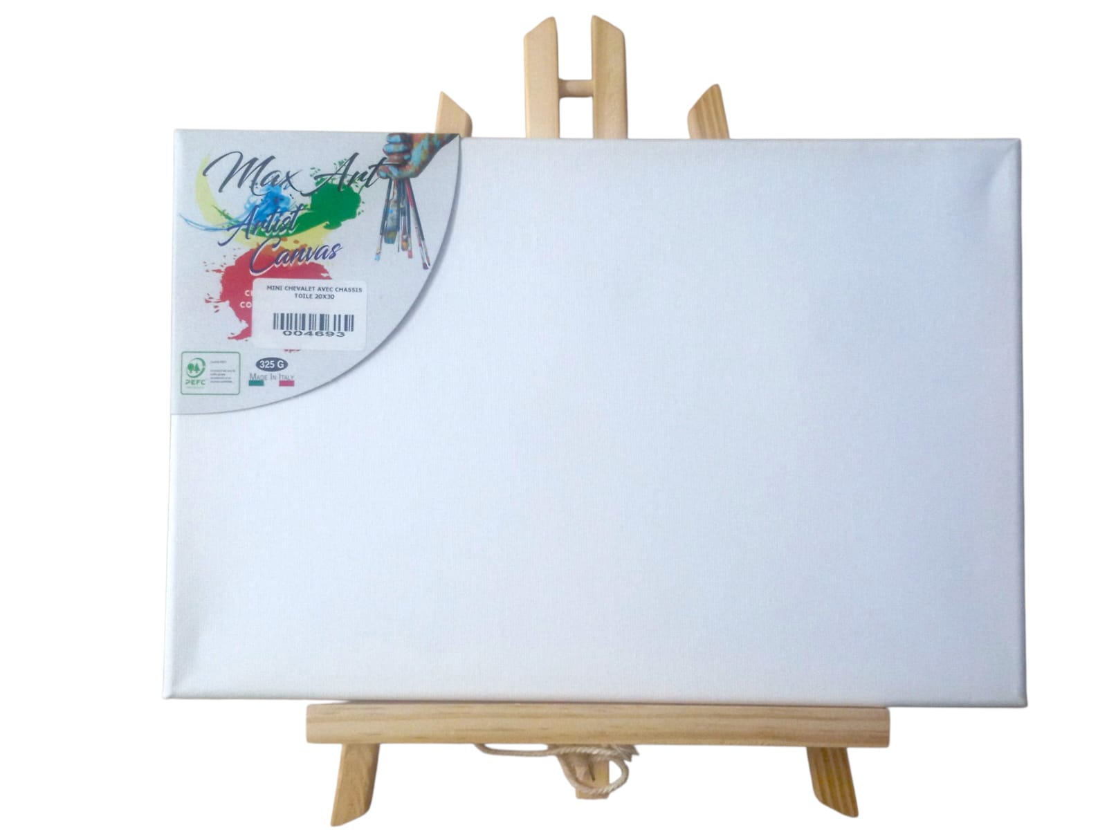 MINI CHEVALET AVEC CHASSIS TOILE 20X30 K.SMILING