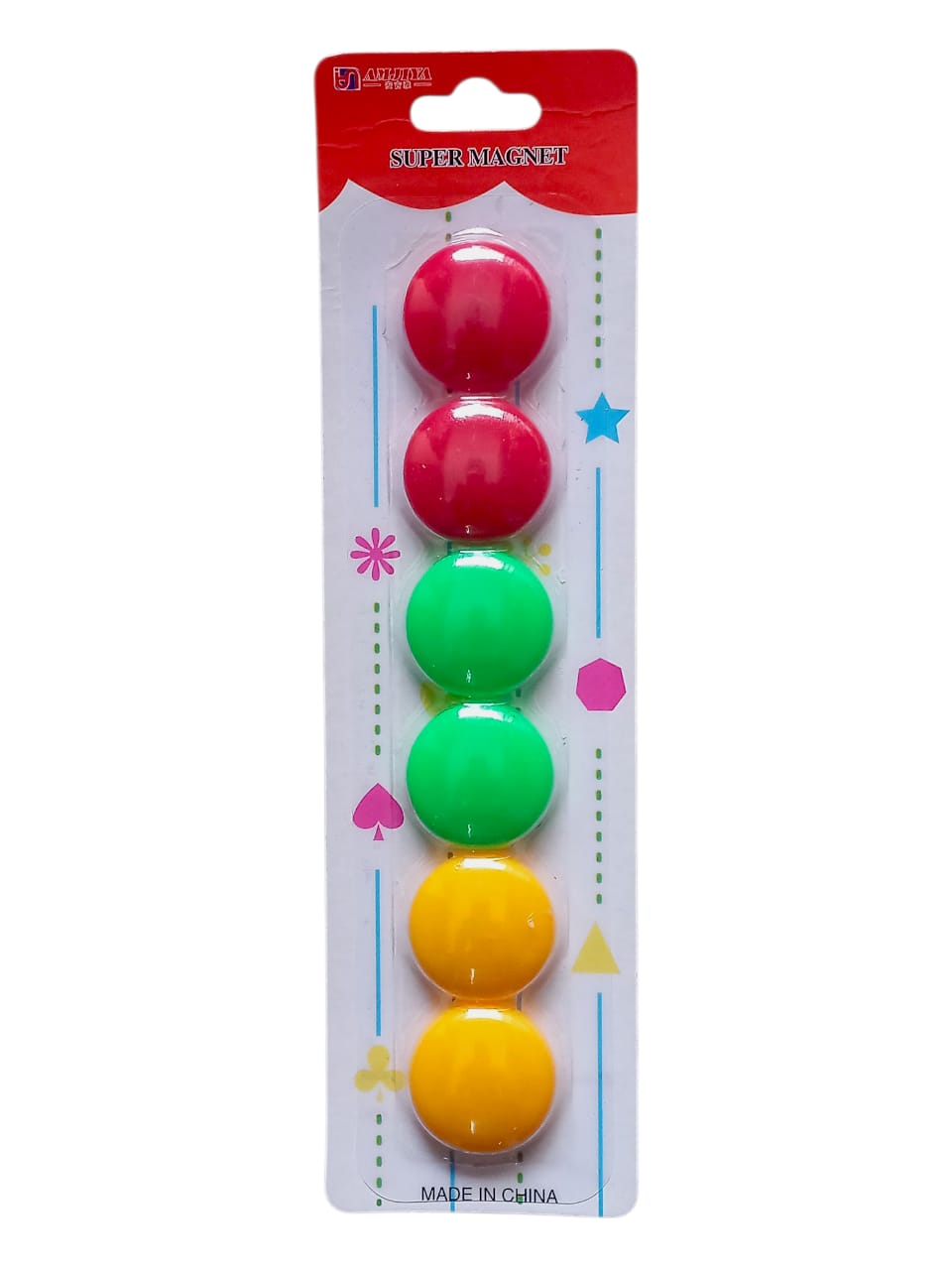 AIMANTS MAGNETIQUES (6PCS) SANS MOTIF