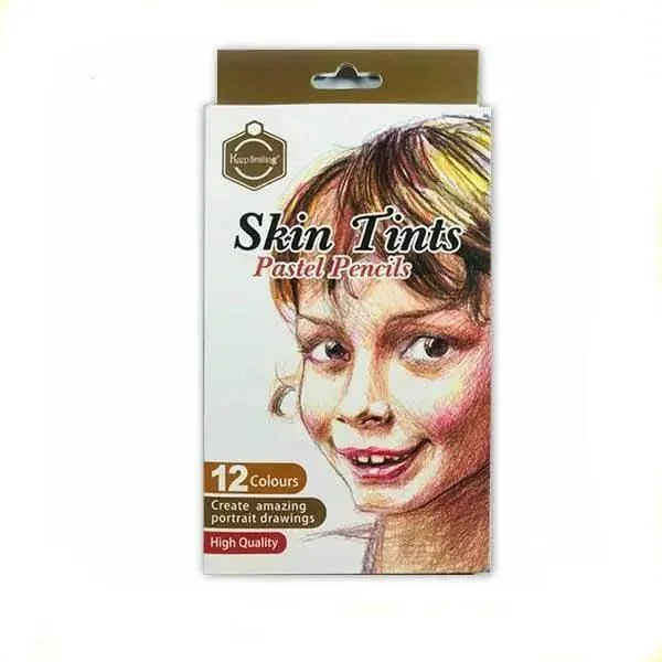 Crayons Keep Smiling Pastels Teintes (12) Pour La Peau Tb-1030