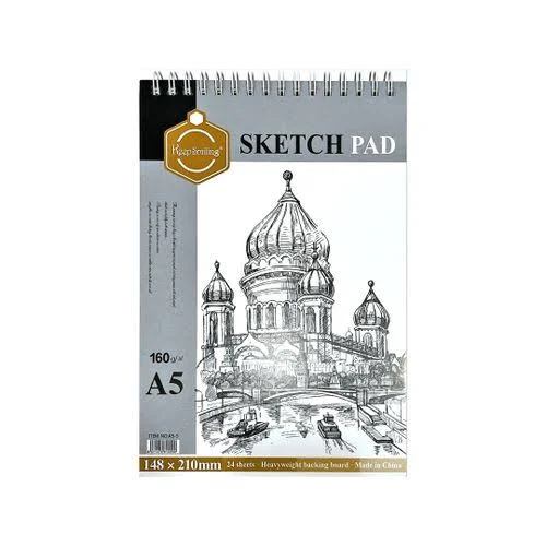 Bloc Dessin Keep Smiling A5 Sketch Pad Avec Spirale 24 F/160gr