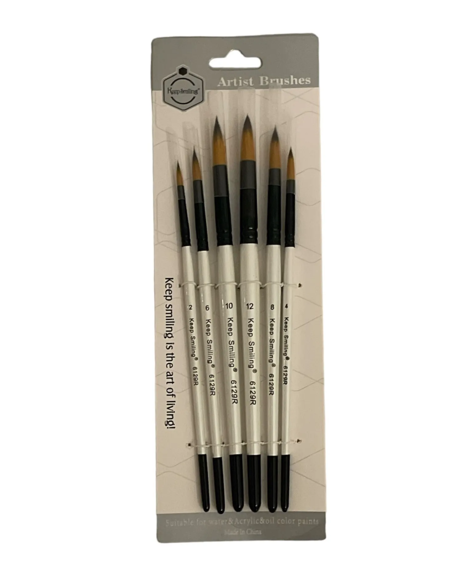 Pinceau Brushes Rond Keep Smiling 6 Pcs