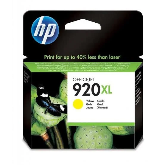 Cartouche HP 920xl Cd974ae Yellow Origine