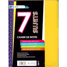 Registre 7 Sujet A5 336p 5x5 70g Bleu Marine