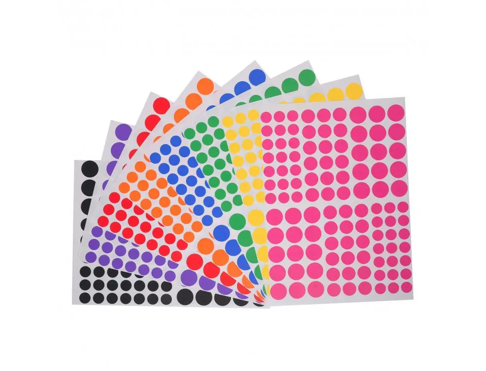 Gomettes De 12 Planches Forme Ronde 561370