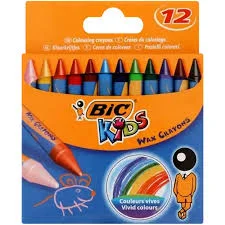 Crayon A La Cire (12) Bic Wax Crayons Ass 8396061