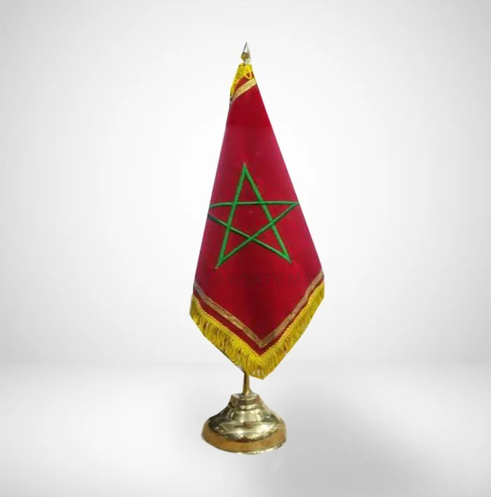 Drapeau Maroc Avec Support 35 Cm