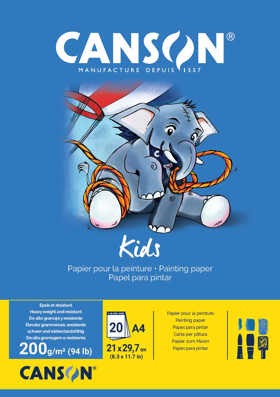 Cs63 Cs63 Bloc Enfant 5 Ans+ 20 Feuilles Penture Canson A4 200 Grs 400015588