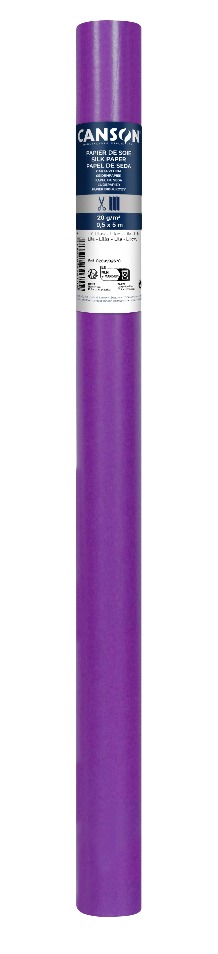 Cs114 Rouleaux Papier Soie Canson 50x500 20g Violet N°10 200992670