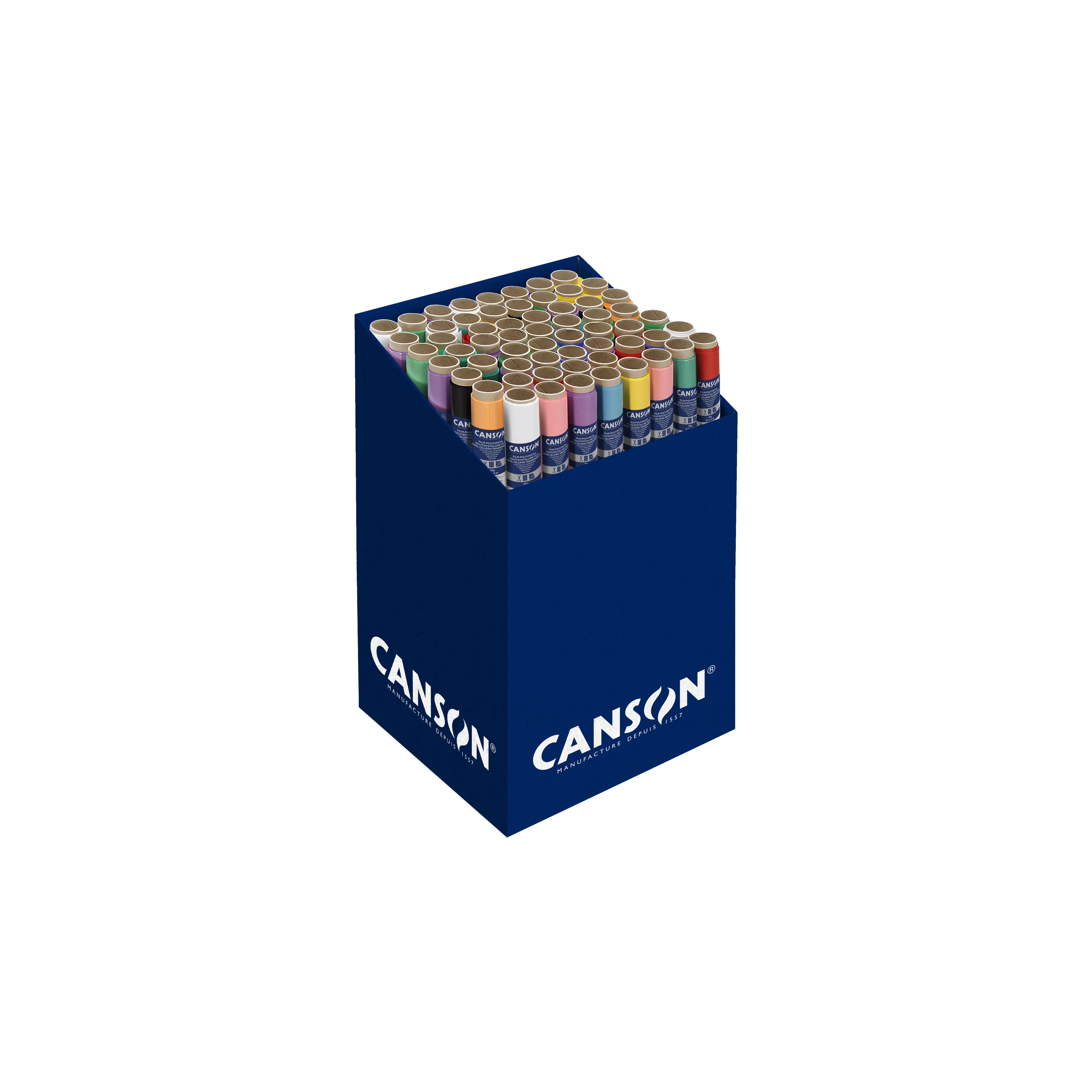 Cs76 Rouleaux Soie Canson® 50x500 20grs 10 Couleurs Assorties 400071675